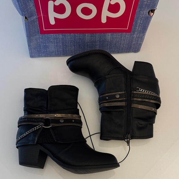 Pop Moto Boots Womens 6 Black Lantern - Picture 1 of 5